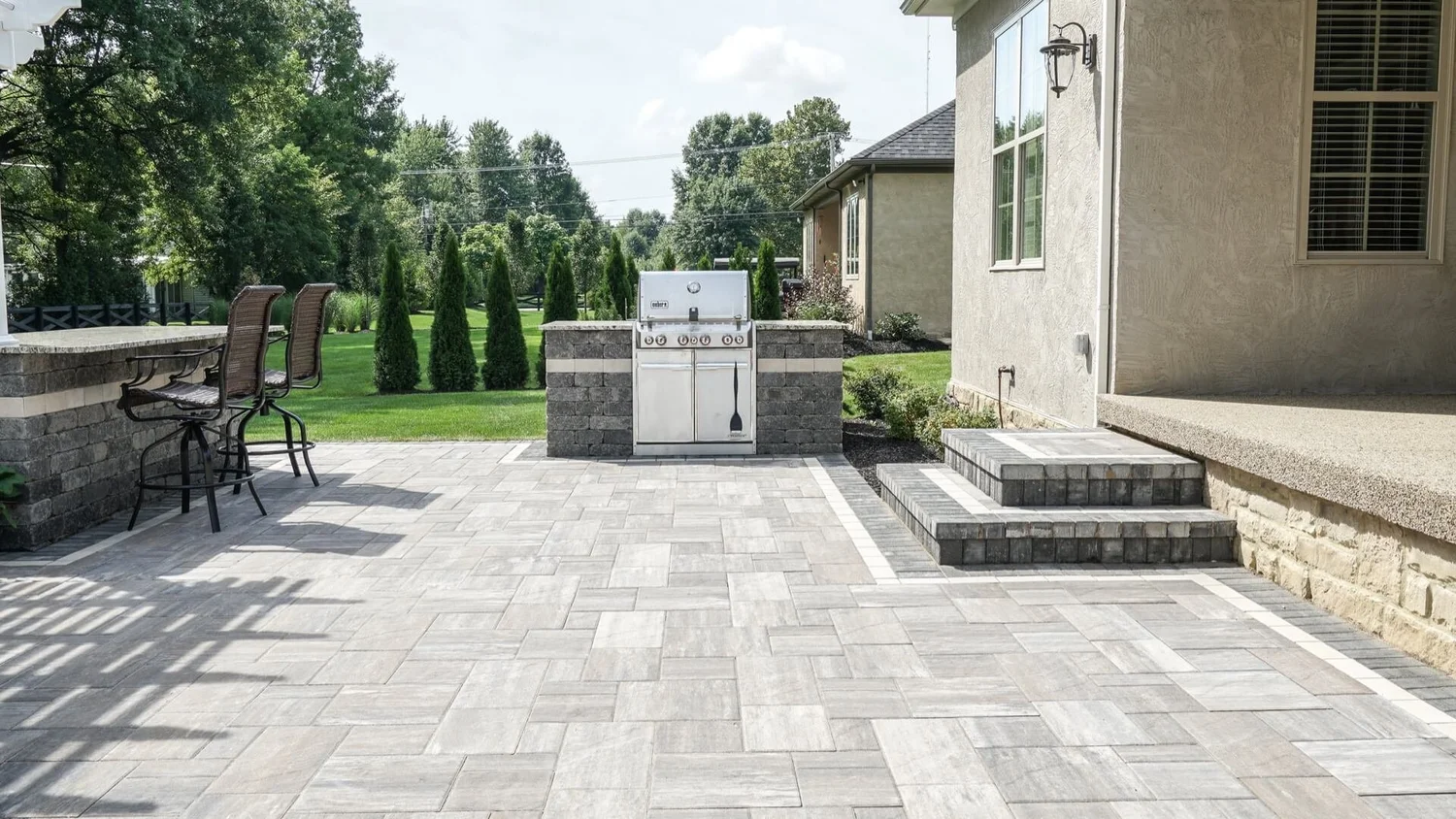 Custom paver patio installation in the Treasure Valley